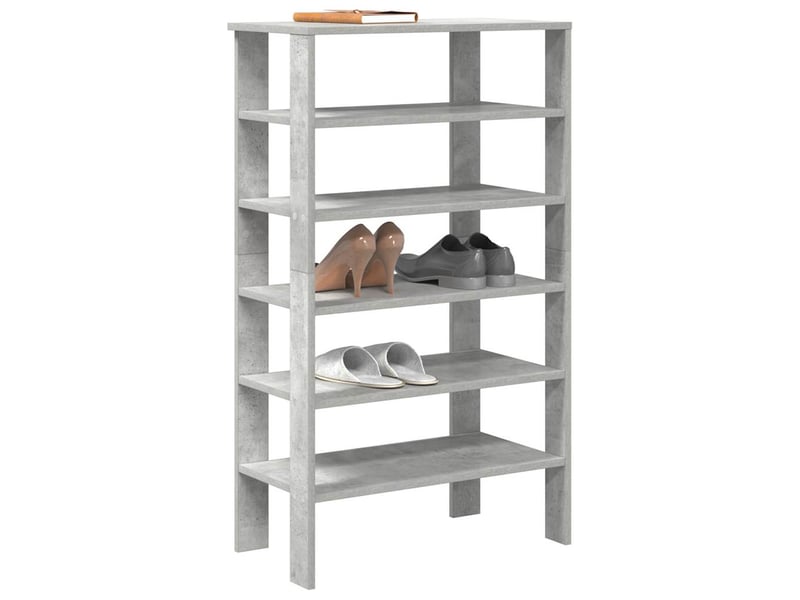  Meuble à chaussures, étagère à chaussures gris béton 61x32x105 cm bois d'ingénierie  - Conforama B