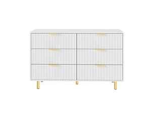 Chiffonnier 6 tiroir(s)    <strong>NAHILIMI</strong> <strong></strong> coloris blanc largeur 40 cm hauteur 72 cm
