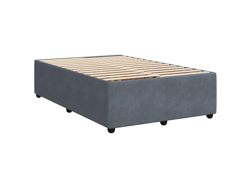  Lit double- lit adulte -  cadre de lit sans matelas gris foncé 120x200 cm velours  - Conforama B