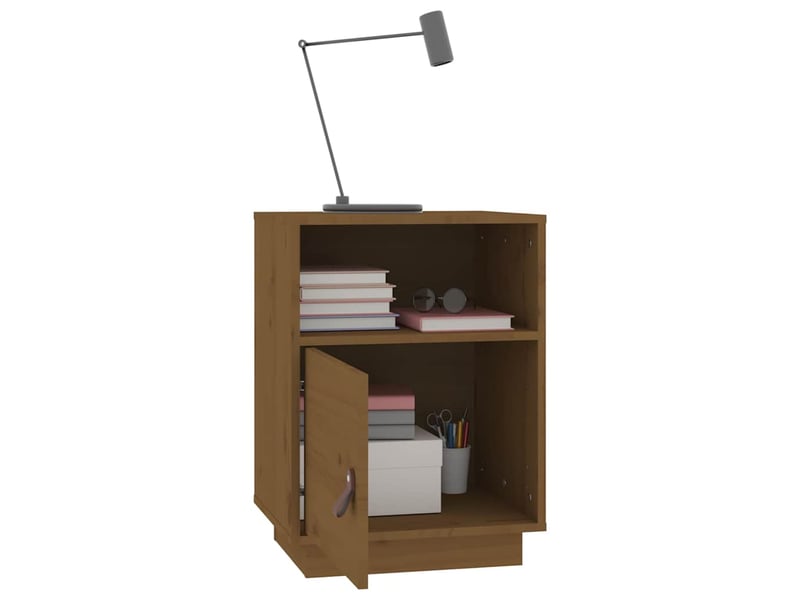  Lot de 2 tables de chevet - cabinet de chevet - table de nuit marron miel 40x34x55cm bois de pin massif  - Conforama D