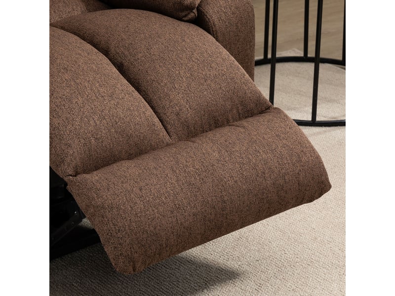  Fauteuil relax électrique releveur marron avec télécommande et ports usb, inclinaison 145°  - Conforama E