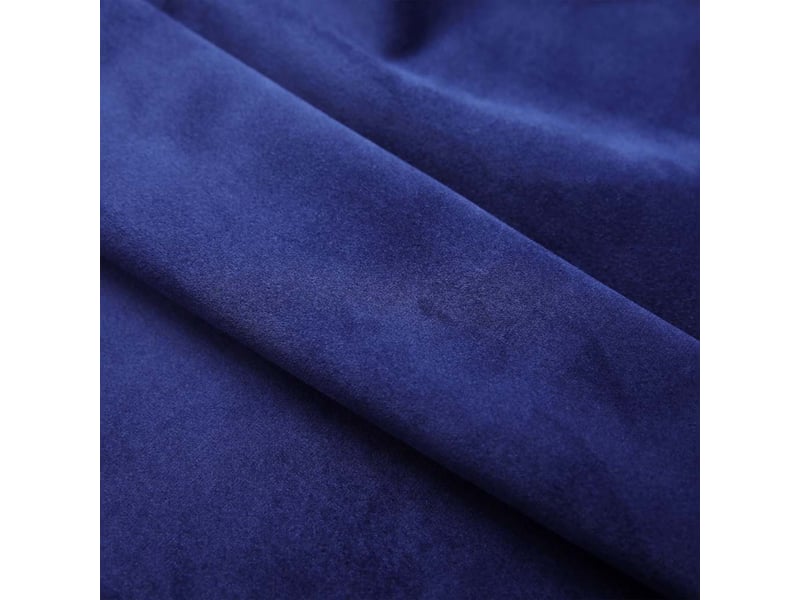  Lot de 2 rideaux occultants, rideaux black-out et anneaux velours bleu foncé 140x225cm cf44918  - Conforama D