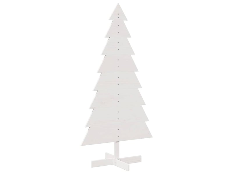  Sapin de noël - arbre de noël en bois pour décoration blanc 150 cm pin massif  - Conforama A