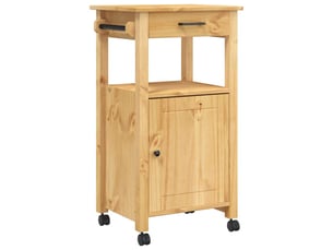 Desserte de cuisine, chariot de rangement monza 48x40x88,5 cm bois massif de pin shl31001