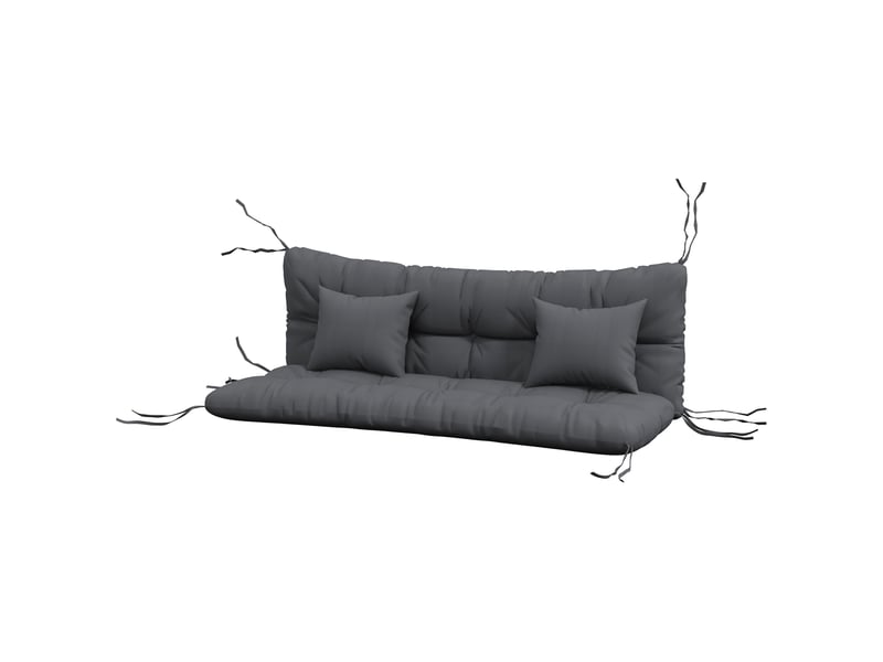 Ensemble de 4 coussins d'extérieur pour balancelle de jardin, 1 coussin d'assise coussins de dossier et 2 oreillers  - Conforama B