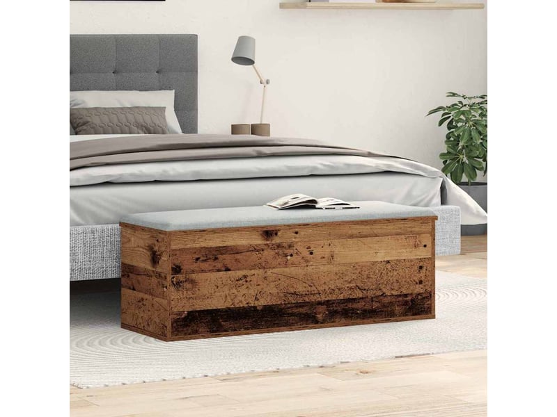  Boîte de rangement, coffre de rangement bois ancien 102x35x35 cm  - Conforama D