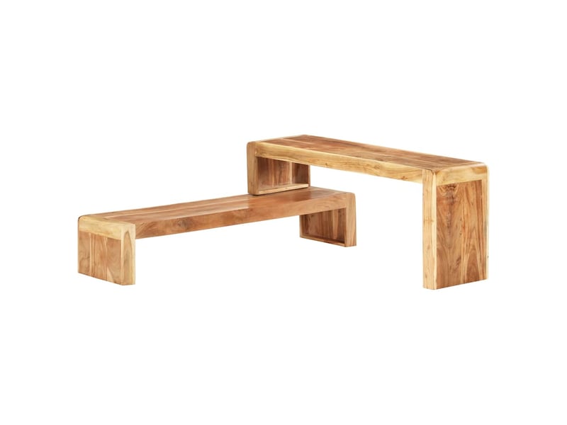  Meubles tv - banc tv - meuble de rangement 2 pcs bois d'acacia massif  - Conforama A