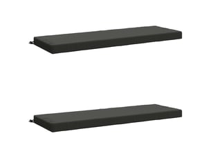 Lot de 2 coussins de banc, coussins d'assise soest 100 % polyester anthracite cf56991