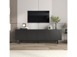 Meuble tv coloris noir 175 cm