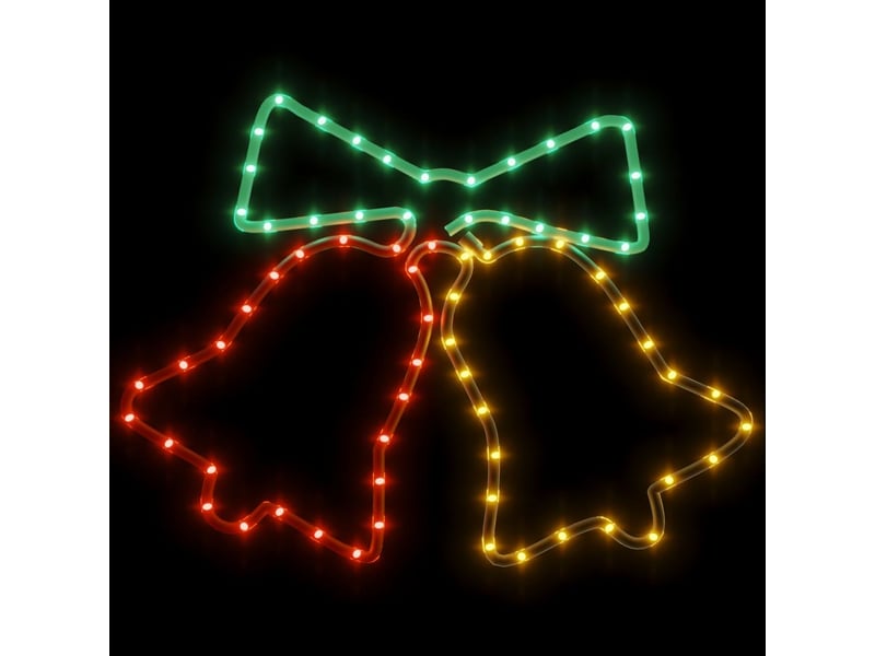  Figurines de cloches de noël avec 72 led 3 pcs 50x56 cm cf62201  - Conforama D