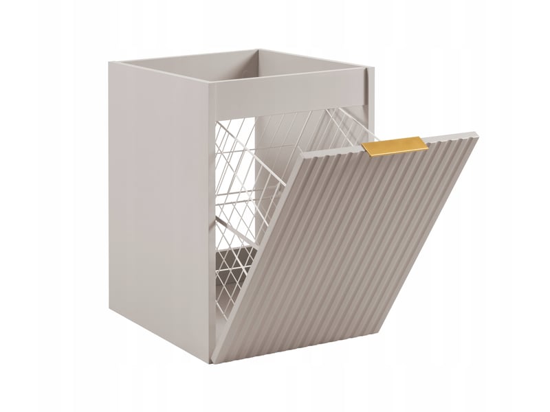  Meuble bas de salle de bain avec panier à linge flow cachemire 40 cm  - Conforama A
