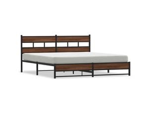 Lit 2 places 200x200 cm    coloris marron