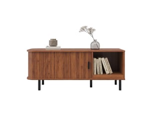 Table basse rectangulaire coloris bois foncé <strong></strong> <strong></strong> - 40 cmx110 cm