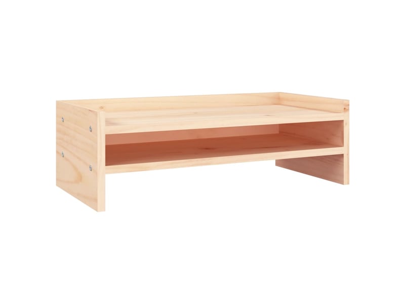  Support pour moniteur 50 x 24 x 16 cm bois de pin solide 02_0004463  - Conforama A