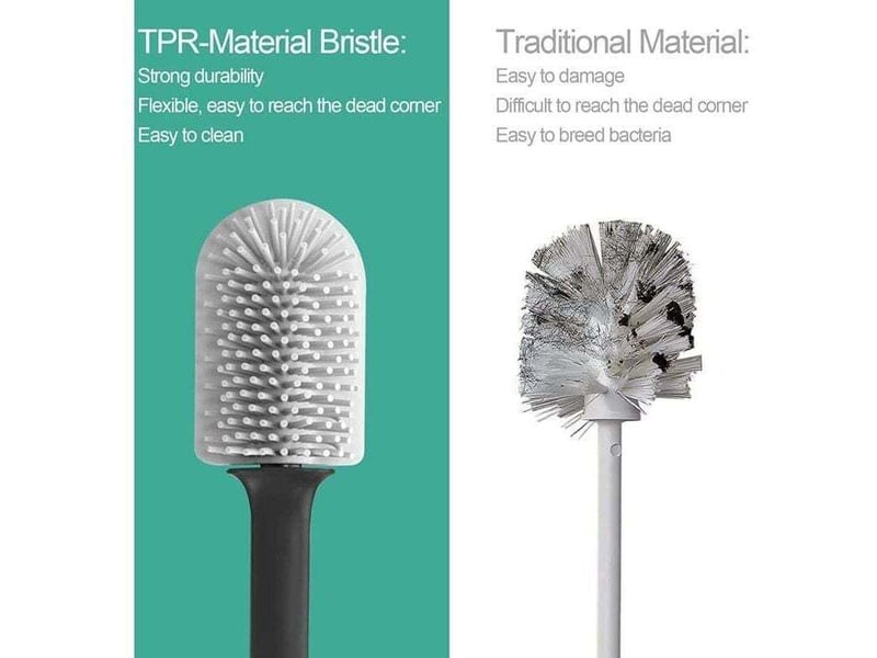  Enowelir brosse wc en silicone multifonction 3 en 1 avec support murale à séchage rapide pour salle de bain  - Conforama B