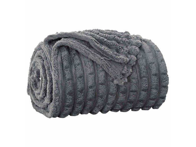  Couverture jetée de canapé 6 pcs gris foncé 200x150 cm 4.5 kg toison  - Conforama D