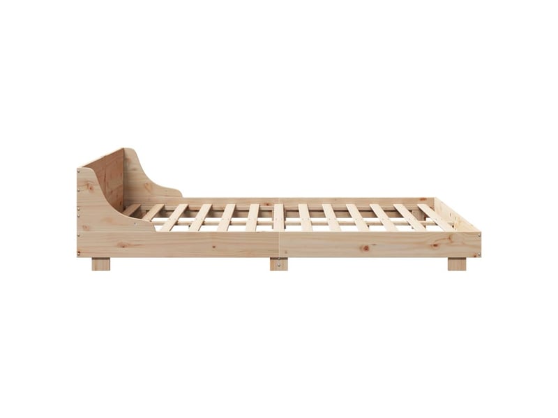  Lit double- lit adulte -  cadre de lit sans matelas 120x190 cm bois de pin massif  - Conforama D