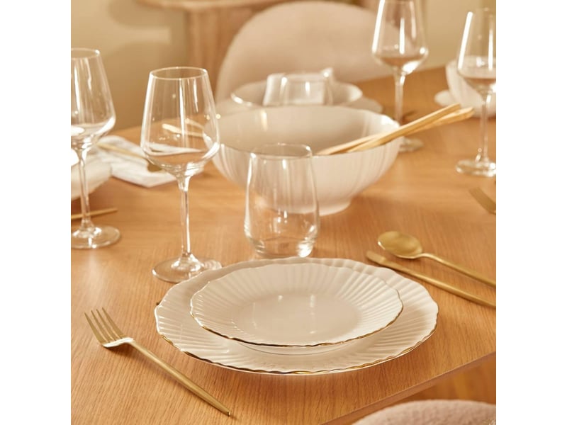  Lot de 6 assiettes dessert daphné ronde d.20cm blanc DAPHNE - Conforama D
