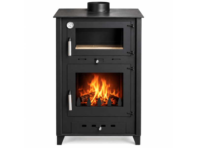  Poêle à bois avec four rosa 10 kw - noir  - Conforama A