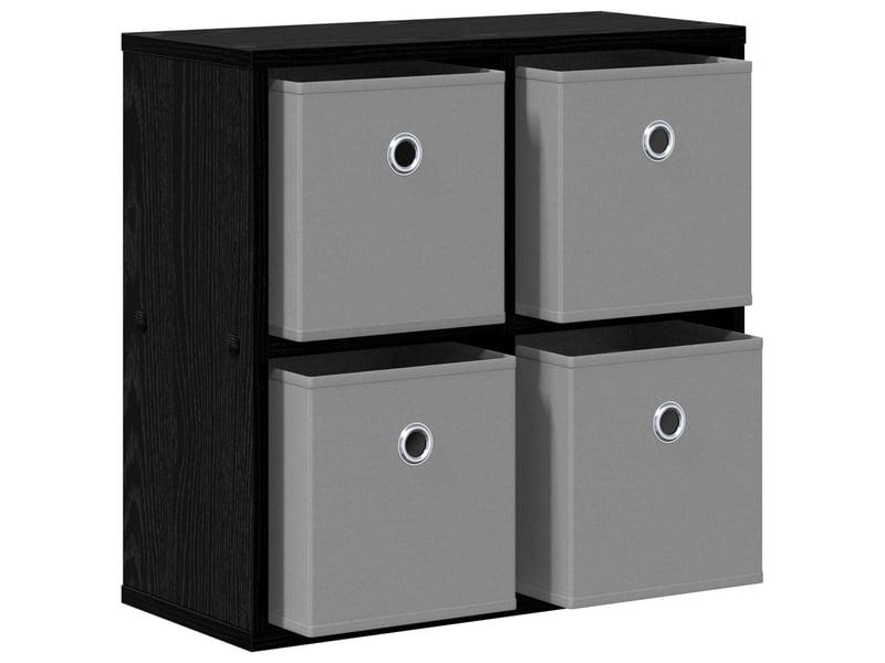  Buffet - bahut - meuble de rangement chêne noir 49,5 x 22 x 47 cm  - Conforama E