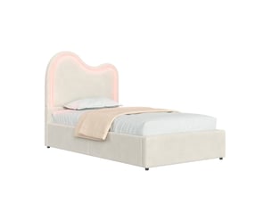 Lit coffre 90x200 cm <strong>HAUSS SPOLE</strong>  <strong></strong> coloris beige