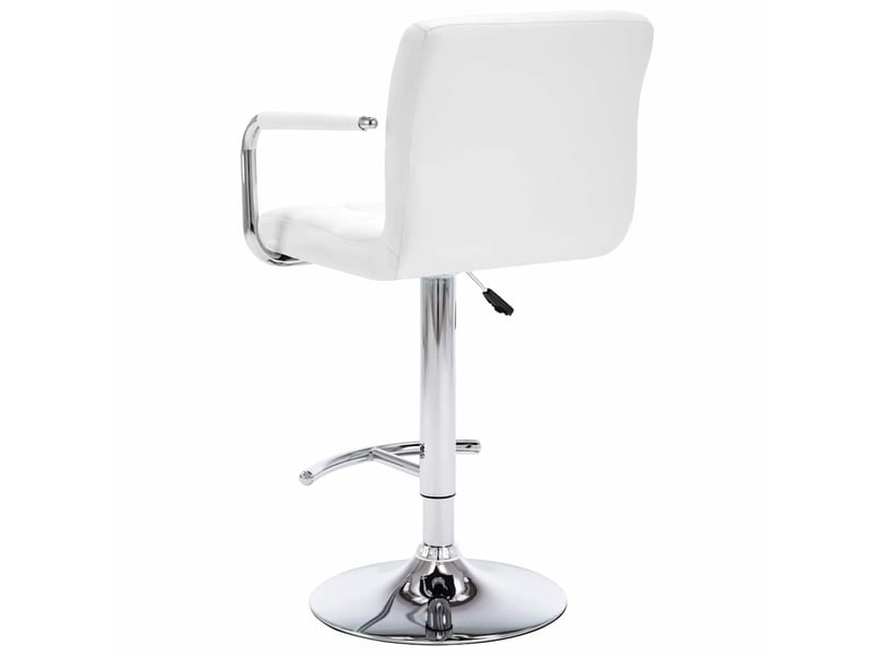  Lot de 2 tabouret de bar, chaise de bar blanc similicuir shl10110  - Conforama E
