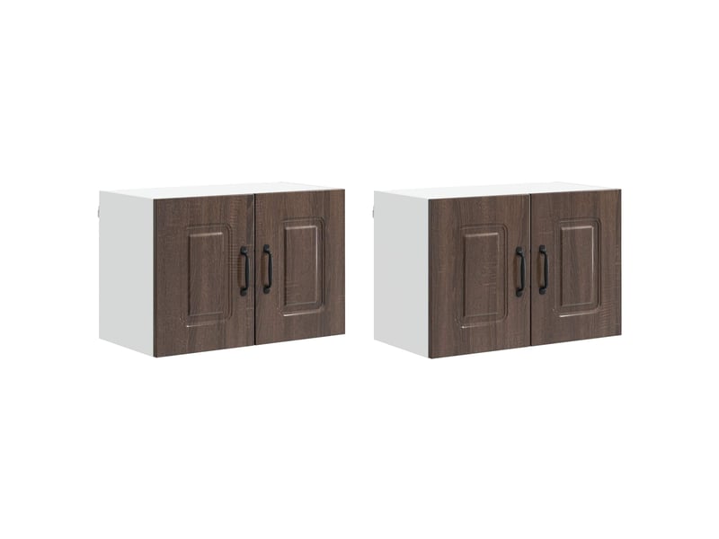  Meuble mural de cuisine | armoire de cuisine 2 pcs chêne brun shl7220  - Conforama A