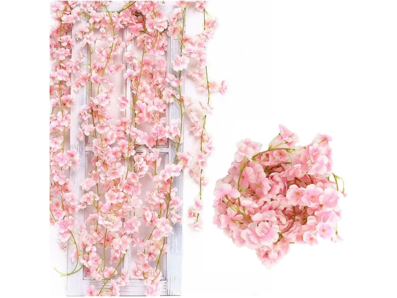 Pièces 180cm guirlandes de fleurs de cerisier artificielles,guirlande fleur artificielles extérieures deco,pour maison jardin fêtes mariage fête  - Conforama A