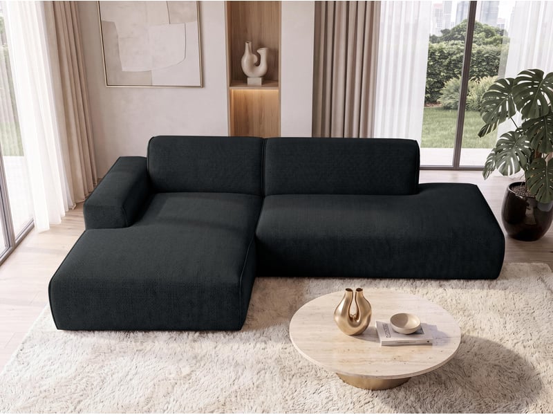  Canapé d'angle moderne didim duo, 288 cm, couleur rose, revętement en chenille g Didim Duo - Conforama B