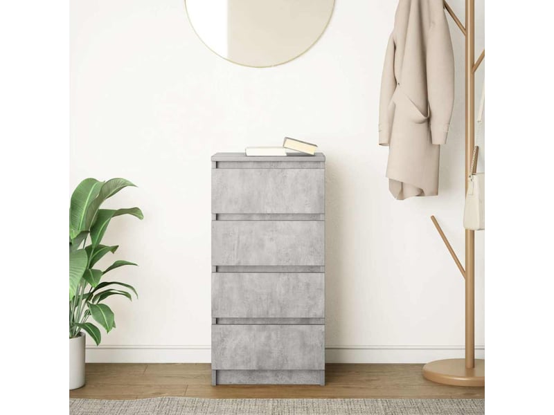  Buffet - bahut - meuble de rangement gris béton 37,5x35x76 cm bois d'ingénierie  - Conforama C