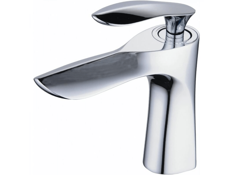  Robinet de salle de bain, mitigeur à poignée unique, eau chaude et froide réglable, argent  - Conforama B