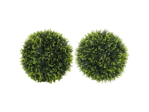 Lot de 2 plantes artificielles décoratives résistantes aux uv, pour l'intérieur et l'extérieur, 45 cm, vertes.