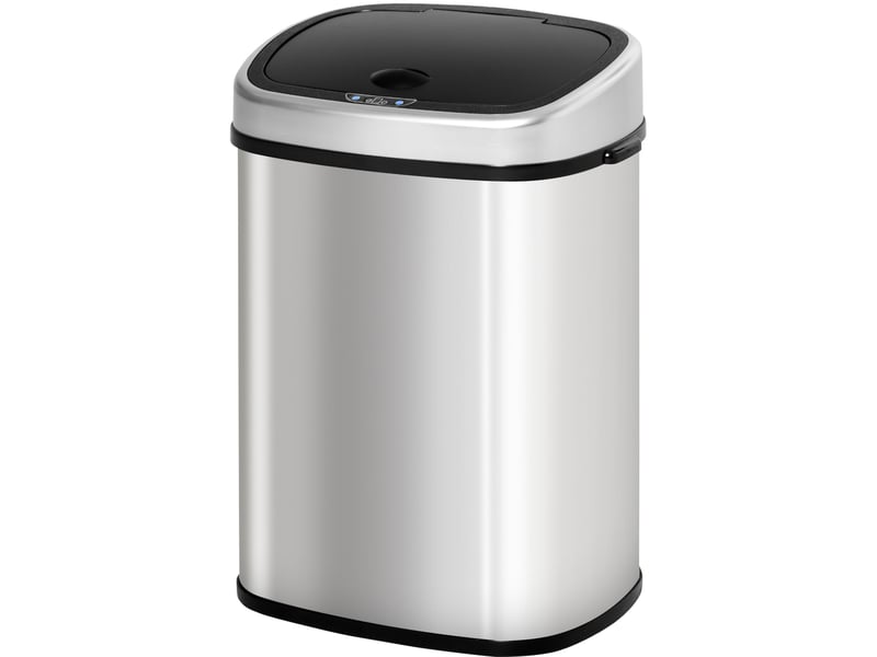  Poubelle de cuisine à capteur infrarouge 48 l 40,5x29,5x57 cm – argent – ouverture automatique hygiénique  - Conforama A
