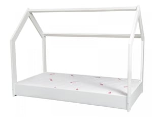 Lit simple 80x160 cm   276601 coloris blanc