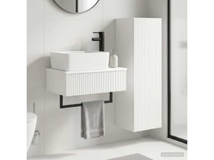 Ensemble de mobilier de salle de bain 2 pcs blanc brillant shl9647