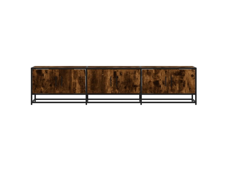  Meuble tv - banc tv - meuble de rangement chêne fumé 180x35x41 cm bois d'ingénierie  - Conforama D