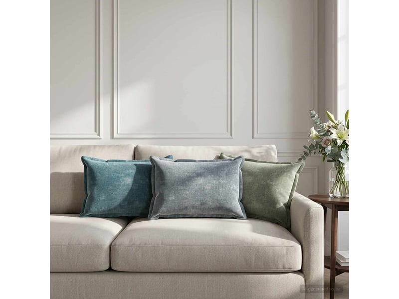 Lot de 6 housses de coussin houten bleu clair 40 x 60 cm cf49802 - Conforama B