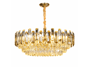 Suspension en cristal biseauté a-4 ø 75 cm – éclairage 3 couleurs