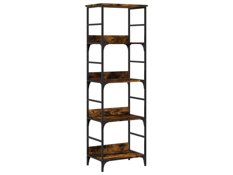  Bibliothèque, étagère de rangement chêne fumé 50x33x153 cm bois d'ingénierie  - Conforama A