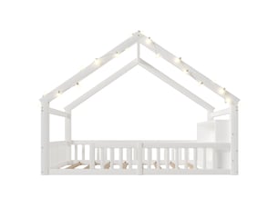 Lit cabane 140x190 cm    coloris blanc