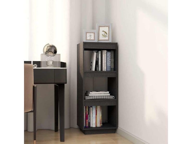  Bibliothèque, étagère de rangement gris 40x35x103 cm pin massif  - Conforama C