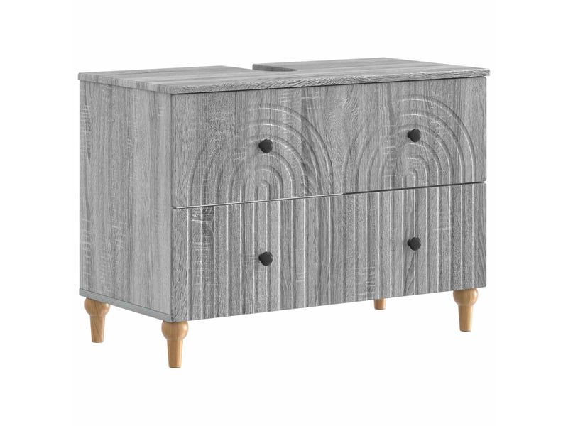 Meuble sous lavabo de salle de bain alkmaar sonoma gris cf64812 - Conforama A