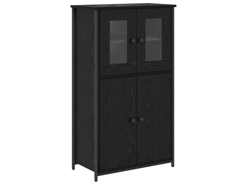 Buffet - haut armoire chêne noir 62 x 32 x 106,5 cm bois d'ingénierie - Conforama A