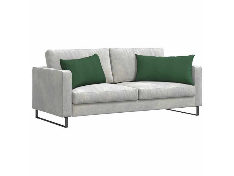 Lot de 2 coussins de canapé, coussins décoratifs vert foncé 80 x 40 cm cf59194 - Conforama C