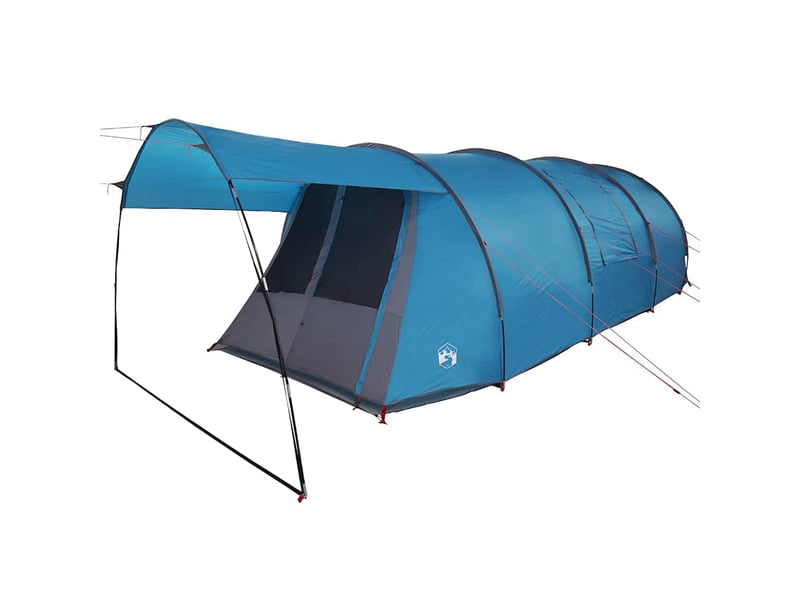  Tente tunnel, tente de camping 4 personnes bleu et gris shl88735  - Conforama D