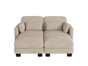 Canapé droit fixe MAISENTIEL  2 places Tissu beige