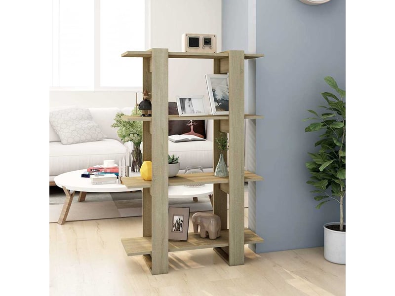  Bibliothèque, étagère de rangement chêne sonoma 80x30x123,5 cm  - Conforama B