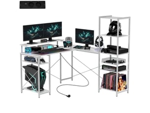 Bureau gaming coloris blanc