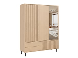 Armoire 3 porte(s)   3 tiroir(s) <strong></strong> <strong></strong> coloris naturel largeur 45 cm