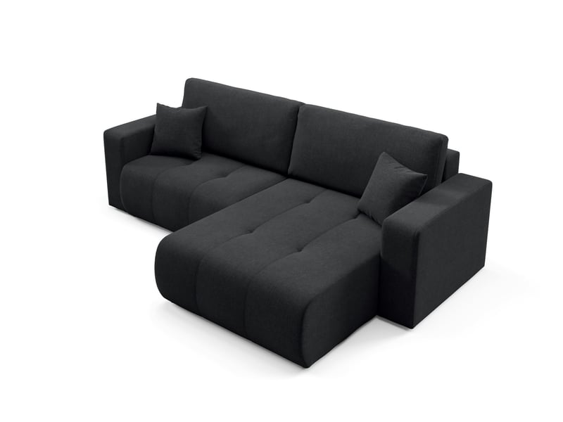 Canapé d'angle convertible molinio l noir - Conforama D